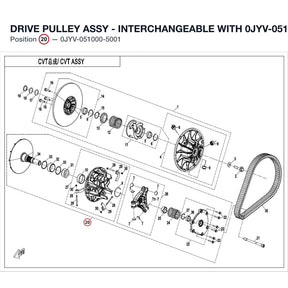 DRIVE PULLEY ASSY - INTERCHANGEABLE WITH 0JYV-051000-5000 product image