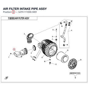 AIR FILTER INTAKE PIPE ASSY product image