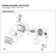 UPPER HOUSING, AIR FILTER product image