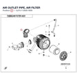 AIR OUTLET PIPE, AIR FILTER product image