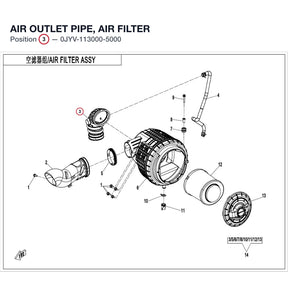 AIR OUTLET PIPE, AIR FILTER product image