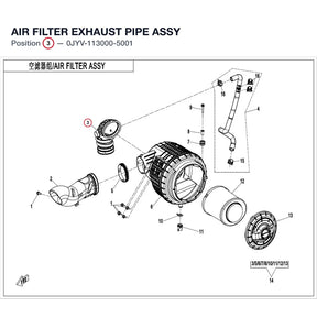 AIR FILTER EXHAUST PIPE ASSY product image