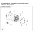 CYLINDER BODY REAR END COVER SEAL GASKET product image