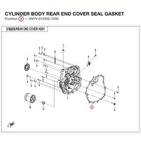 CYLINDER BODY REAR END COVER SEAL GASKET product image