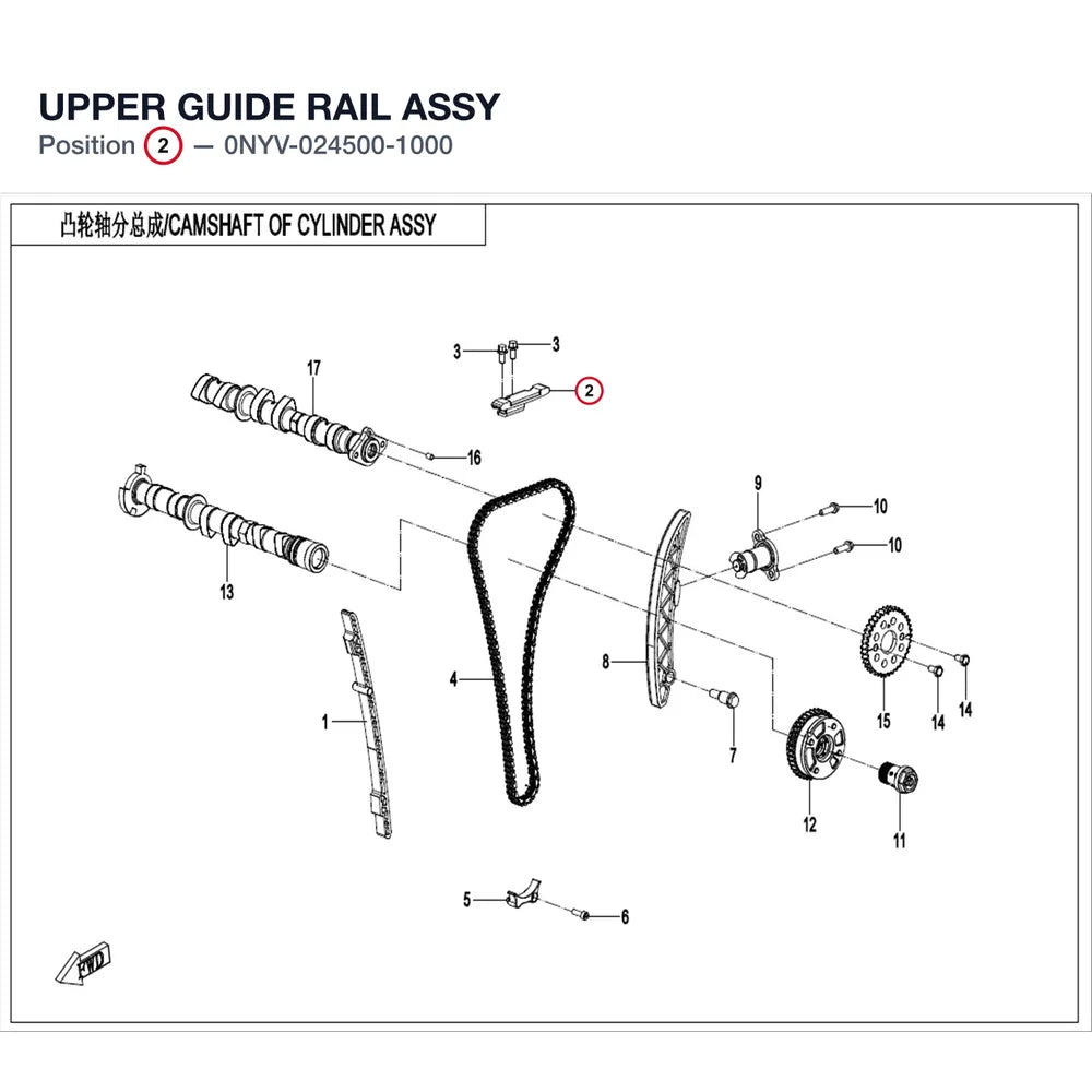 UPPER GUIDE RAIL ASSY product image