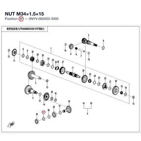 NUT M34×1.5×15 product image