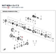 NUT M26×1.5×17.5 product image