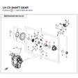 LH CV SHAFT GEAR product image