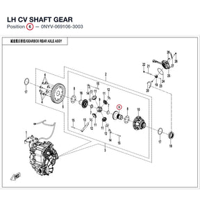 LH CV SHAFT GEAR product image