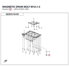 MAGNETIC DRAIN BOLT M12×1.5 product image