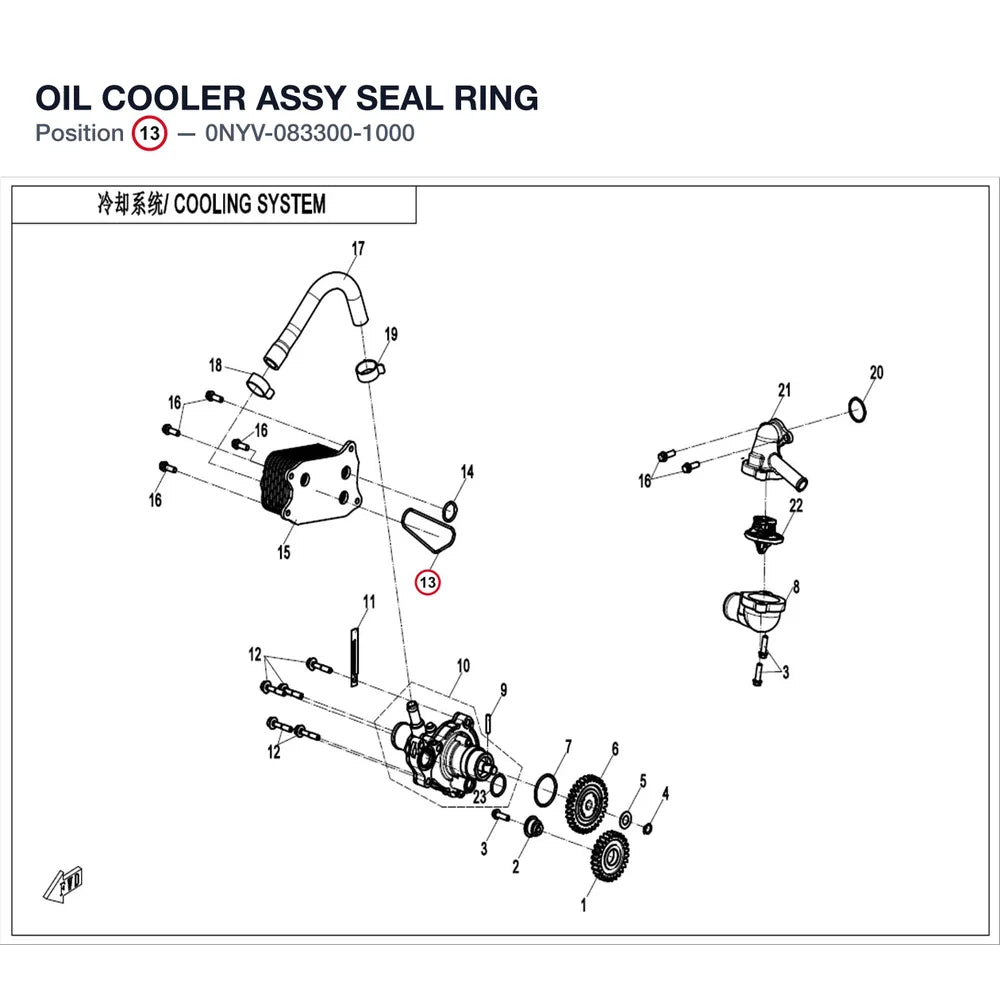 OIL COOLER ASSY SEAL RING product image