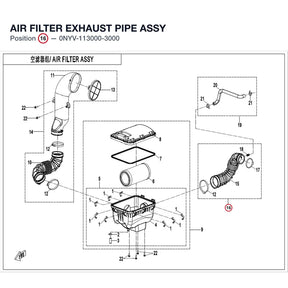 AIR FILTER EXHAUST PIPE ASSY product image