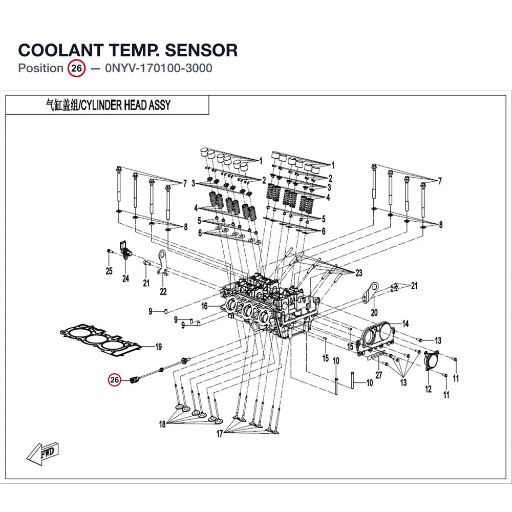 COOLANT TEMP. SENSOR product image