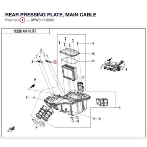 REAR PRESSING PLATE, MAIN CABLE product image