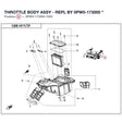 THROTTLE BODY ASSY - REPL BY 0PW0-173000 product image