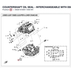 COUNTERSHAFT OIL SEAL - INTERCHANGEABLE WITH 0SQV-010001-1000 product image