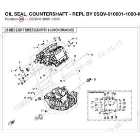 OIL SEAL, COUNTERSHAFT - REPL BY 0SQV-010001-1000-M1 product image