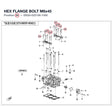 HEX FLANGE BOLT M6x45 product image