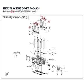 HEX FLANGE BOLT M6x45 product image