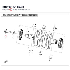 BOLT M12x1.25x40 product image