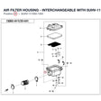 AIR FILTER HOUSING - INTERCHANGEABLE WITH 0UHV-111050-1000 product image
