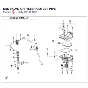 SAS VALVE AIR FILTER OUTLET PIPE product image
