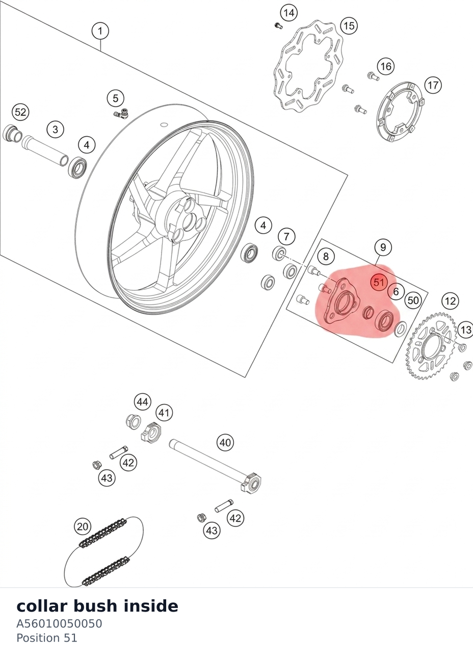 Diagram preview: collar bush inside (A56010050050)