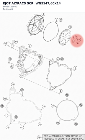 Diagram preview: EJOT ALTRACS SCR. WN5147,60X14 (60030126080)