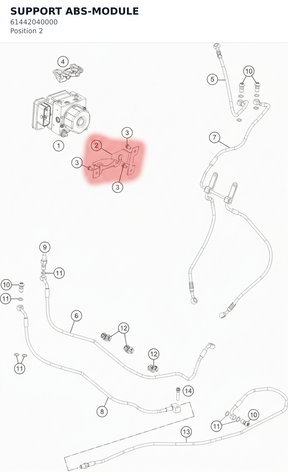 Diagram preview: SUPPORT ABS-MODULE (61442040000)