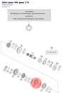 Diagram preview: Idler gear 4th gear 27t (50433014200)