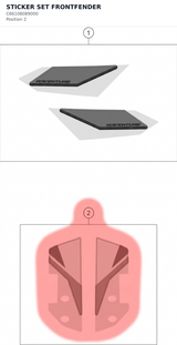 Diagram preview: STICKER SET FRONTFENDER (C66108089000)