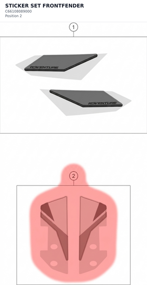 Diagram preview: STICKER SET FRONTFENDER (C66108089000)