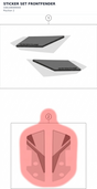 Diagram preview: STICKER SET FRONTFENDER (C66108089000)