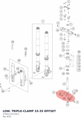 Diagram preview: LOW. TRIPLE-CLAMP 33-35 OFFSET (27001131134C1)