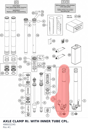 Diagram preview: AXLE CLAMP RI. WITH INNER TUBE CPL. (48602224S)