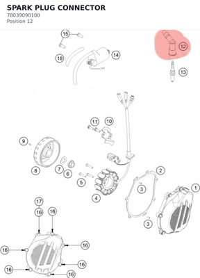 Diagram preview: SPARK PLUG CONNECTOR (78039090100)