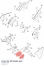 Diagram preview: Cover for left intake port (60708102060)