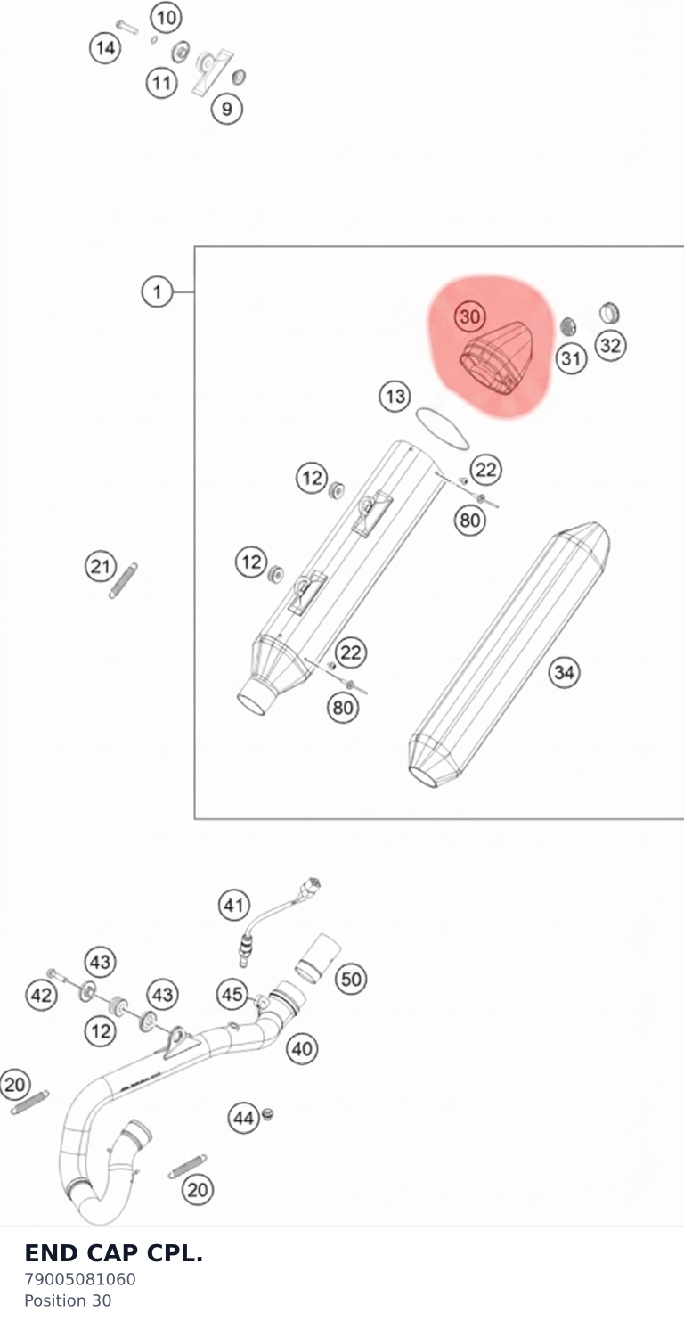 Diagram preview: END CAP CPL. (79005081060)