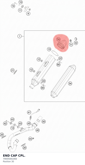 Diagram preview: END CAP CPL. (79005081060)