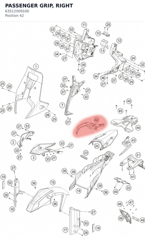 Diagram preview: PASSENGER GRIP, RIGHT (63512009100)