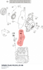 Diagram preview: SPARK PLUG M12X1,25 08 (61239093200)