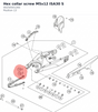 Diagram preview: Hex collar screw M5x12 ISA30 S (0025050126S)