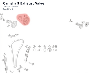 Diagram preview: Camshaft Exhaust Valve (79036010100)