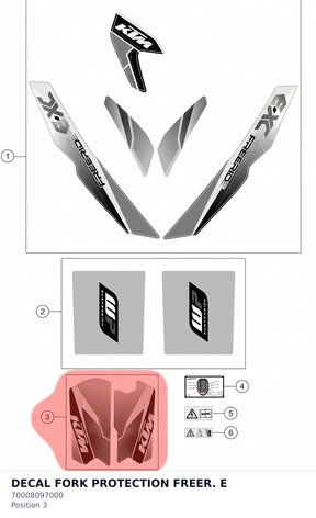 Diagram preview: DECAL FORK PROTECTION FREER. E (70008097000)