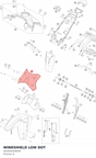 Diagram preview: WINDSHIELD LOW DOT (A62608308000)