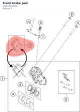 Diagram preview: Front brake pad (A56013030000)