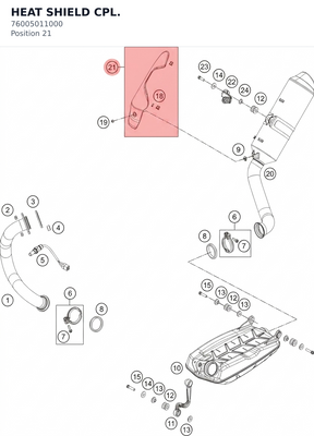 Diagram preview: HEAT SHIELD CPL. (76005011000)