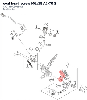 Diagram preview: oval head screw M6x18 A2-70 S (C0073800601800S)