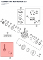 Diagram preview: CONNECTING ROD REPAIR SET (77730015144)