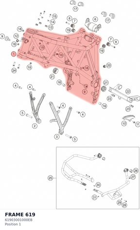 Diagram preview: FRAME 619 (61903001000EB)